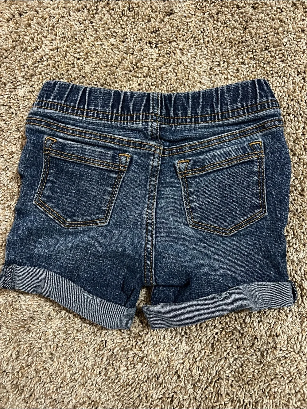 Old Navy Dark Blue Denim Rolled Cuff Kids Shorts